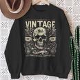 Vintage 1961 Geboren 1961 Geburtstag Totenkopf Biker Motorrad Sweatshirt Geschenke für alte Frauen