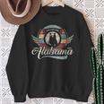 Vintage Alabama Retro Cool State Sweet Home Black Cute Bear Sweatshirt Gifts for Old Women