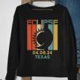 Vintage America Total Solar Eclipse 040824 Texas 2024 Sweatshirt Gifts for Old Women