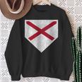 Vintage Baseball Home Plate With Alabama State Flag Sweatshirt Gifts for Old Women