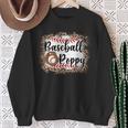 Vintage Baseball Poppy Leopard Baseball Pride Sweatshirt Gifts for Old Women