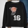 Vintage Basketball Jersey Number 16 Player Number Sweatshirt Gifts for Old Women