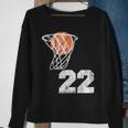 Vintage Basketball Jersey Number 22 Player Number Sweatshirt Gifts for Old Women