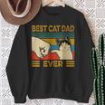 Vintage Best Cat Dad Ever Bump Fit Sweatshirt Geschenke für alte Frauen