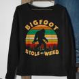 Vintage Bigfoot Stole My Weed 420 Marijuana Men Sweatshirt Gifts for Old Women