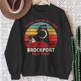 Vintage Brockport New York Total Solar Eclipse 2024 Sweatshirt Gifts for Old Women