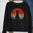 Vintage Cat Lover Retro Style Black Kitty Cats Sweatshirt Gifts for Old Women