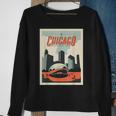 Vintage Chicago Cloud Gate Retro Poster Chicago Landscape Sweatshirt Gifts for Old Women