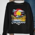 Vintage Colorado Flag Maroon Bells Retro Mountains Graphic Sweatshirt Gifts for Old Women