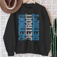 Vintage Detroit Usa City 313 Pride Grunge Detroit Sweatshirt Gifts for Old Women