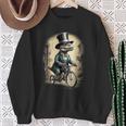 Vintage Dinosaur Trex Riding Bike Dino Lover Sweatshirt Gifts for Old Women