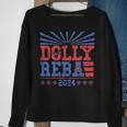 Vintage Dolly And Reba 2024 Make America Fancy Again Sweatshirt Gifts for Old Women