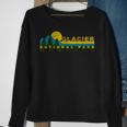 Vintage Glacier Bay National Park Mountain Sunset Treeline Sweatshirt Gifts for Old Women