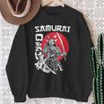 Vintage Japanese Samurai Retro Kanji Warrior Japan Sword Sweatshirt Gifts for Old Women