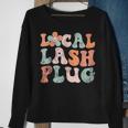 Vintage Local Lash Plug Lash Artist Lash Tech Eyelash Sweatshirt Gifts for Old Women