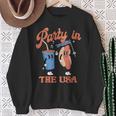 Vintage Party In Usa The 4Th Of July Hot Dog Sweatshirt Gifts for Old Women