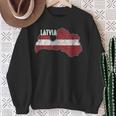 Vintage Patriotic Letts Latvians Pride Latvia Flag Sweatshirt Gifts for Old Women