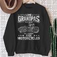 Vintage Real Grandpas Ride Motorcycles Biker Dad Mens Sweatshirt Gifts for Old Women