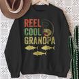Vintage Reel Cool Grandpa Father's Day Grandfather Fishing Sweatshirt Gifts for Old Women