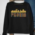 Vintage Retro Peoria Illinois Skyline Sweatshirt Gifts for Old Women