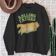 Vintage Rolling Fatties Cat Retro Kitty Kitten Meow Menwomen Sweatshirt Gifts for Old Women
