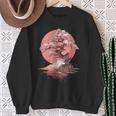 Vintage Sakura Garden Cherry Blossom Japanese Sweatshirt Gifts for Old Women