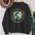 Vintage Save Bees Rescue Animals Recycle Plastic Earth Day Sweatshirt Gifts for Old Women