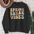Vintage Spring Break Vibes Cute Spring Vacation Teacher Sweatshirt Gifts for Old Women
