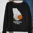 Vintage State Of Georgia Flag Peach Y'all Sweatshirt Gifts for Old Women