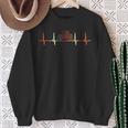 Vintage Traktor Herzschlag Ekg Trecker Landwirt Bauer Sweatshirt Geschenke für alte Frauen