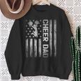 Vintage Us American Flag Cheerleading Cheer Dad Fathers Day Sweatshirt Gifts for Old Women