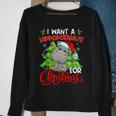 I Want A Hippopotamus For Christmas Hippo Santa Xmas Pajama Sweatshirt Gifts for Old Women