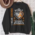 I Wear Orange Myself Me Self Ms Awareness Multiple Sclerosis Sweatshirt Gifts for Old Women