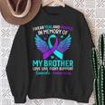 I Wear Teal And Purple For My Brother Suicide Prevention Sweatshirt Gifts for Old Women