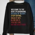 Welcome To The Gen X Playground Generation X 1980 Millennial Sweatshirt Gifts for Old Women