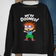 We're Doomed White Text With Chucky Sweatshirt Gifts for Old Women