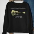 Whisper Words Of Wisdom Let It Be Guitar Lake Shadow Sweatshirt Gifts for Old Women