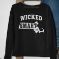 Wicked Smaht Boston Massachusetts Ma Vintage Distressed Sweatshirt Gifts for Old Women