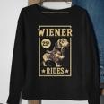 Wiener Rides Dachshund Lover Doxie Weiner Weenie Dog Owner Sweatshirt Gifts for Old Women