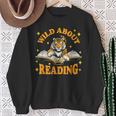 Wild About Reading Tiger For Teachers & Students Sweatshirt Gifts for Old Women
