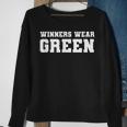 Winners Wear Green Team Spirit Game Competition Color War Sweatshirt Gifts for Old Women