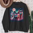 Wolf Squad Mit Rosa Sonnenbrillen Und Mond Für Wolfsliebhaber Geschenk Sweatshirt Geschenke für alte Frauen