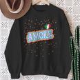 The Word Amore Heart In The Italian Flag Color For Tourists Sweatshirt Gifts for Old Women