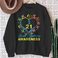 World Down Syndrome Day Awareness Socks Heart 21 March Sweatshirt Gifts for Old Women