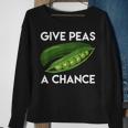 World PeasPeace Give Peas A ChanceEarth Day Sweatshirt Gifts for Old Women
