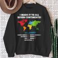 World Traveler Seven Continents 7 Continents Club White Sweatshirt Gifts for Old Women