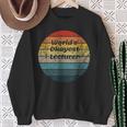 World's Okayest Lecturer Vintage Sunset 60S 70S Sweatshirt Gifts for Old Women