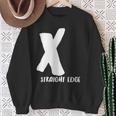 X Straight Edge Hardcore Punk Rock Band Fan Outfit Sweatshirt Gifts for Old Women