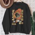 Year Of The Dragon 2024 Lunar New Year Total Solar Eclipse Sweatshirt Gifts for Old Women