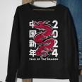 Year Of The Dragon 2024 Zodiac Chinese New Year 2024 Sweatshirt Gifts for Old Women